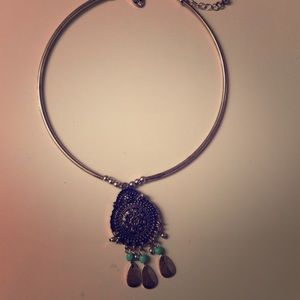 Turquoise short collar necklace